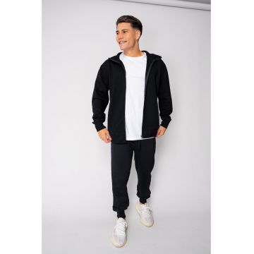 Set jacheta cu fermoar si pantalon Black 18530