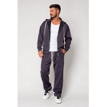 Set Jacheta cu fermoar si Pantalon lung Grey Anthracite 18084