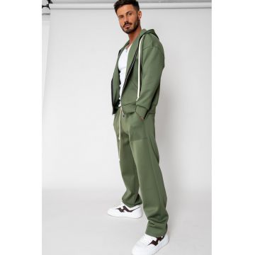 Set Jacheta cu fermoar si Pantalon lung Kaki 15324