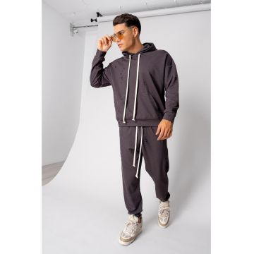 Set Ripped hanorac si pantalon Grey Anthracite 18500
