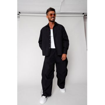 Set Super Oversized Camasa si pantalon lung Black 18334