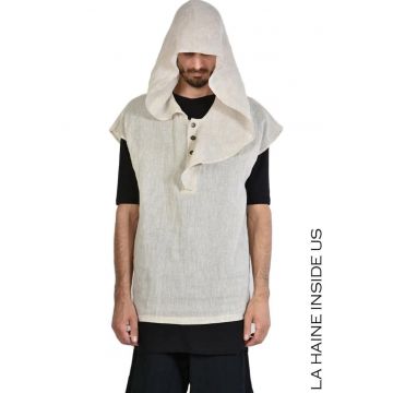 Tricou de vară ușor transparent asimetric fără mâneci
