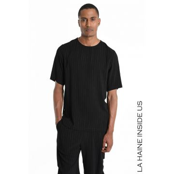 Tricou oversized cu print stripes