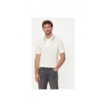 Tricou polo de bumbac cu logo brodat