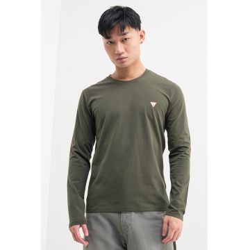 Bluza slim fit cu logo discret