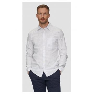 Camasa barbati cu maneca lunga - imprimeu cu puncte si croiala Slim Fit Camasa barbati cu maneca lunga - imprimeu cu puncte si croiala Slim Fit