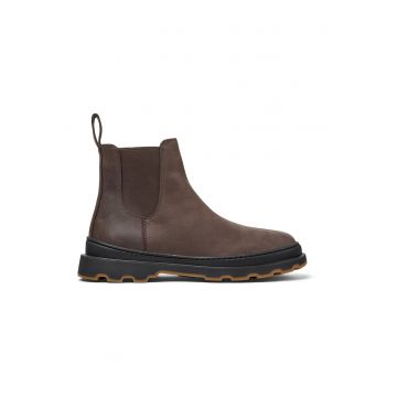 Ghete Chelsea de piele cu banda pull-on
