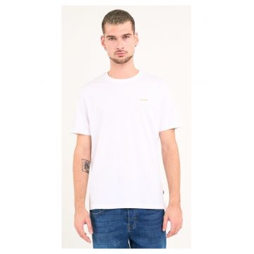 Kenvelo - Tricou barbat cu maneca scurta si logo ( WHITE - Material: Bumbac
