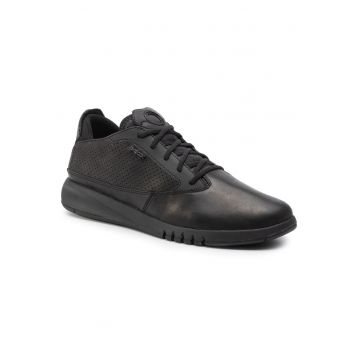Pantofi barbati -  piele naturala - negru - respirabili -