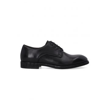Pantofi derby din piele naturala - Negru