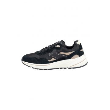 Pantofi sport din piele nabuc cu garnituri din plasa Jaybro