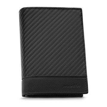 Portofel barbati - ® - ZG-N4-F7 - Fabriano - Piele naturala - 9x12.5x2.5 cm - Negru