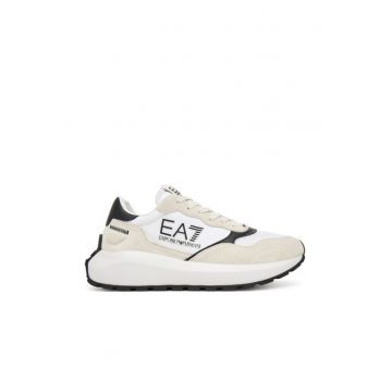 Tenisi barbati - Emporio Armani  piele naturala - bej/alb