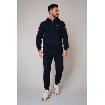 Trening Bumbac Moon cu gluga Navy/Red New 9572