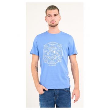 - Tricou barbat cu maneca scurta si imprimeu ( Material: Bumbac - BLUE YONDER