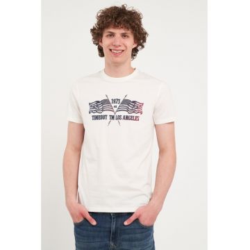- Tricou barbat cu maneca scurta si imprimeu (Snow White - Material: Bumbac