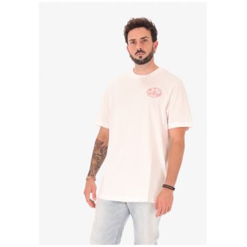 Tricou cu decolteu la baza gatului si imprimeu logo