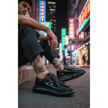 Adidasi barbati casual  negri 0957  T14-2