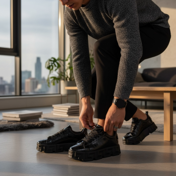 Adidasi barbati casual  VSC  negri 0825