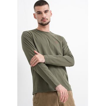Bluz de bumbac cu decolteu la baza gatului Salis