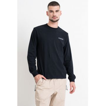 Bluza cu decolteu la baza gatului si imprimeu pe partea din spate