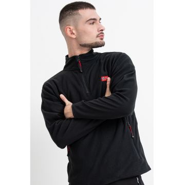 Bluza de trening slim fit cu fermoar Ulysse - Negru