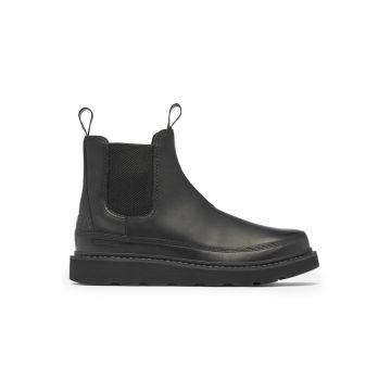 Botine cu glezna joasa pentru barbati  2078351010 - Piele naturala - Negru
