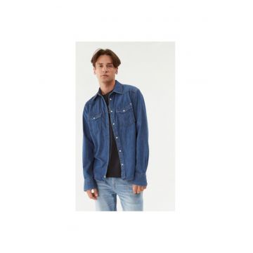 Camasa barbati -  302838936 - Bumbac - S INTL - Albastru