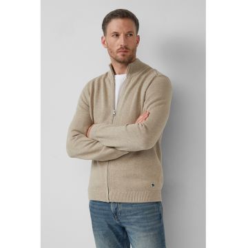 Cardigan regular fit cu fermoar