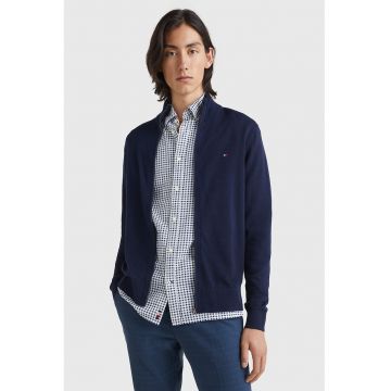 Cardigan tricotat fin cu fermoar