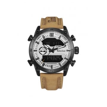 Ceas bărbați  Bucksport - 46mm - curea piele naturală - mecanism quartz