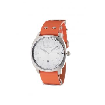 Ceas Barbati -  quartz - inox - piele naturala - 40mm