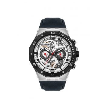 Ceas Barbati  Rizal - 46mm - inox - piele naturala - rezistent la apa