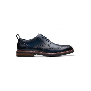 Pantofi barbatesti -  304163593 - piele naturala - albastru -