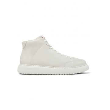 Pantofi sport high-top din piele Runner K21 1237 - Crem