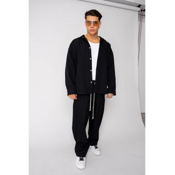 Set Oversized Camasa si pantalon lung Black 18754