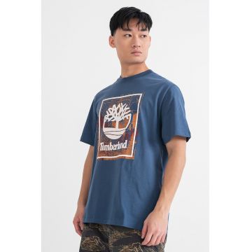 Tricou cu imprimeu grafic si logo