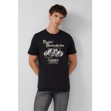 Tricou de bumbac cu imprimeu grafic
