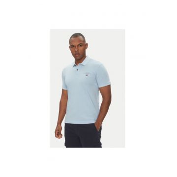 Tricou Polo barbati  NP0A4GB4I831 - Bumbac - 3XL INTL - Albastru deschis