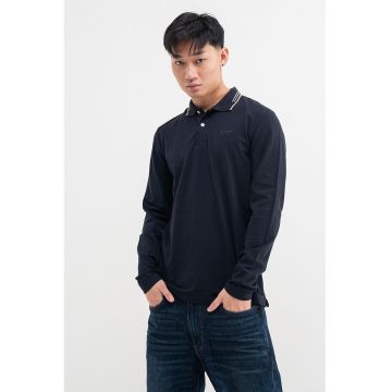 Bluza polo slim fit din amestec de bumbac