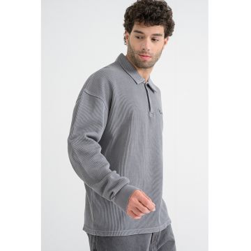 Bluza striata polo cu maneci cazute