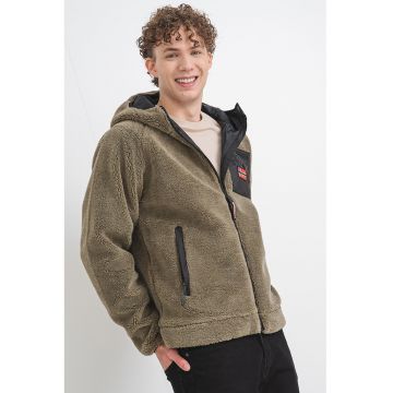 Hanorac de fleece cu buzunar pe piept Udaf - Kaki