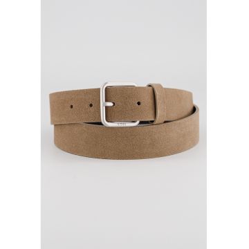 HUGO - Curea de piele intoarsa cu catarama metalica