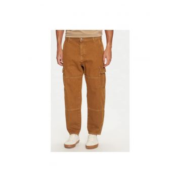 Pantaloni barbati -  304464683 - Bumbac - Maro