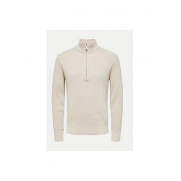 Pulover barbati -  304685033 - Poliester reciclat/Bumbac organic - Bej