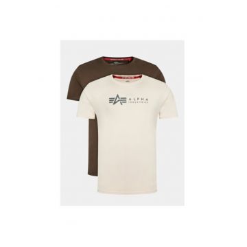 Set 2 tricouri barbati -  302287208 - Bumbac - Bej