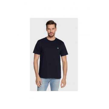 Tricou barbati  3MI5J1AF7 - Bumbac organic - XS INTL - Bleumarin