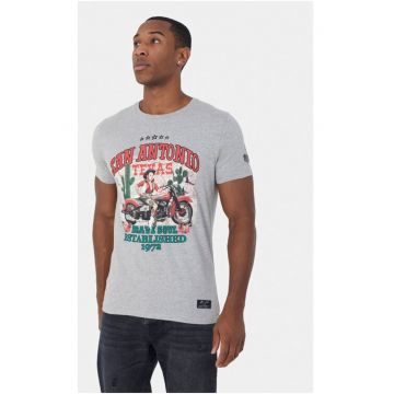 Tricou barbati - 76682 - Bumbac - Gri Tricou barbati - 76682 - Bumbac - Gri