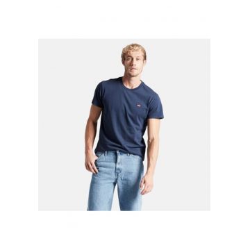 Tricou barbati  albastru - bumbac - potrivire regulata - decolteu rotund -