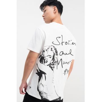 Tricou cu imprimeu grafic pe spate